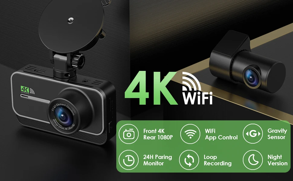 4K Dash Cam for Cars Car Camera