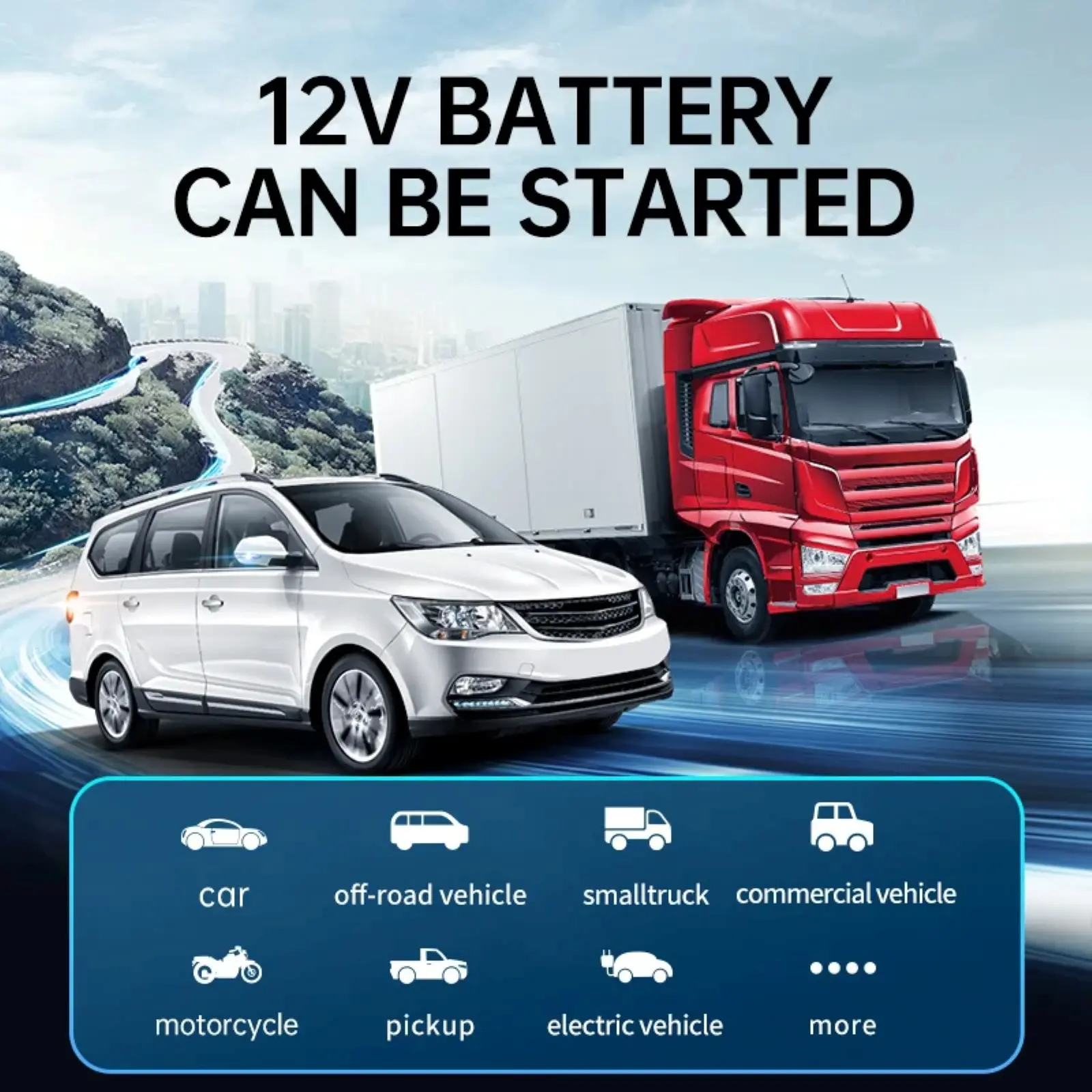 4-IN-1 Portable Car Jump Starter with Air Compressor - Image 4