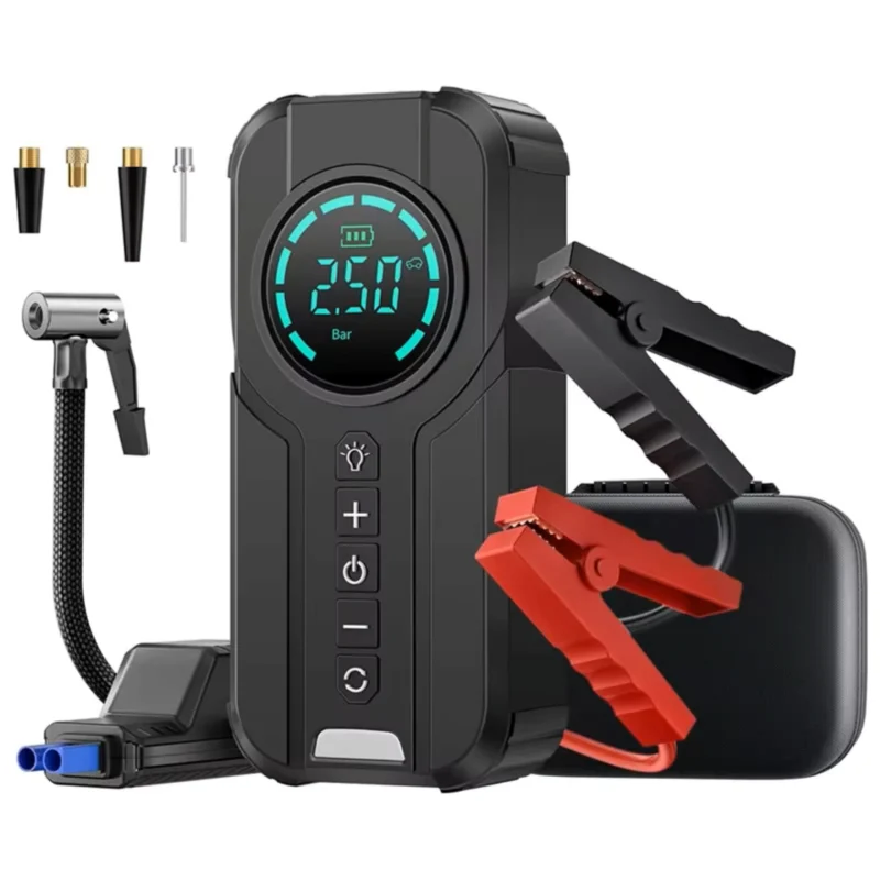 4-IN-1 Portable Car Jump Starter with Air Compressor