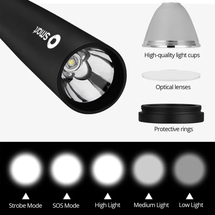 baseball bat with led flashlight for car/outdoor