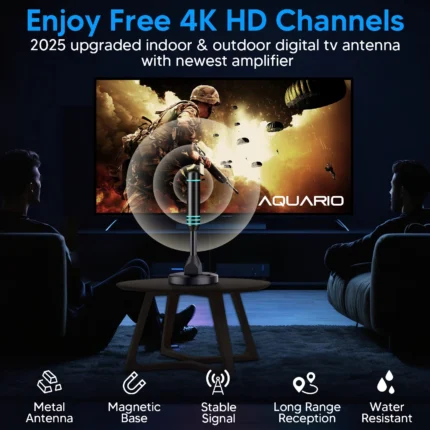 aquario antenna digital hdtv indoor outdoor 4k 1080p