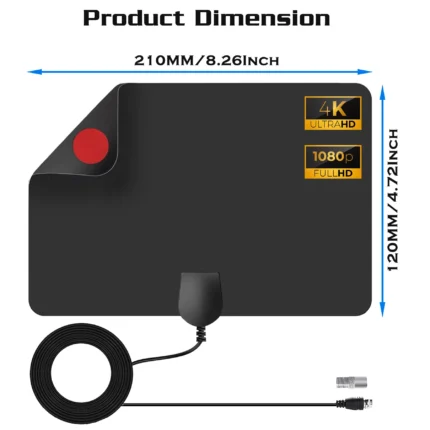 amplified hd digital tv antenna with signal booster