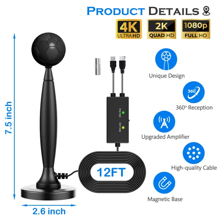 2024 hd digital tv antenna indoor outdoor