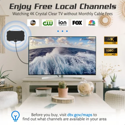 amplified hd digital tv antenna with signal booster