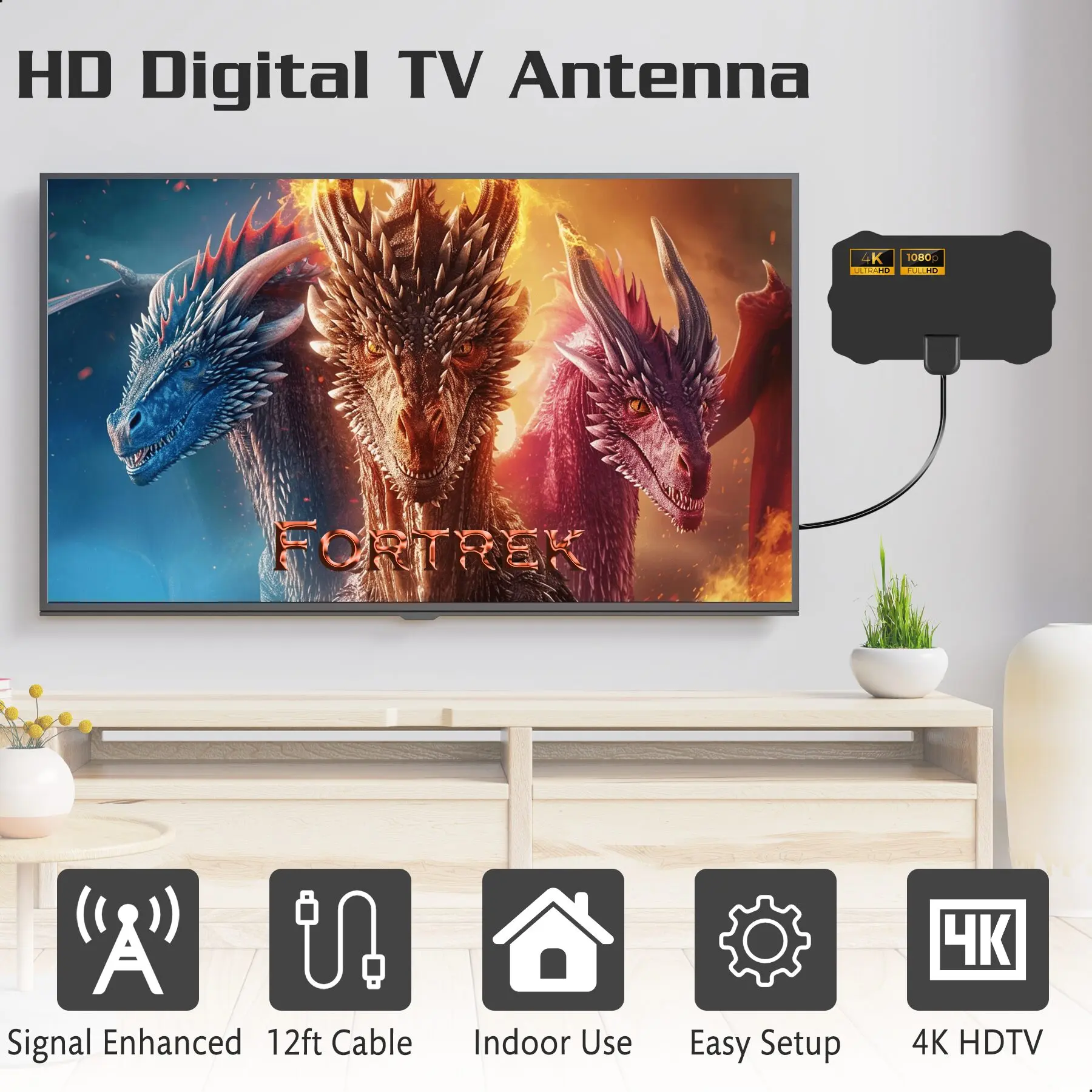 amplified hd digital tv antenna with signal booster amplified hd digital tv antenna with signal booster