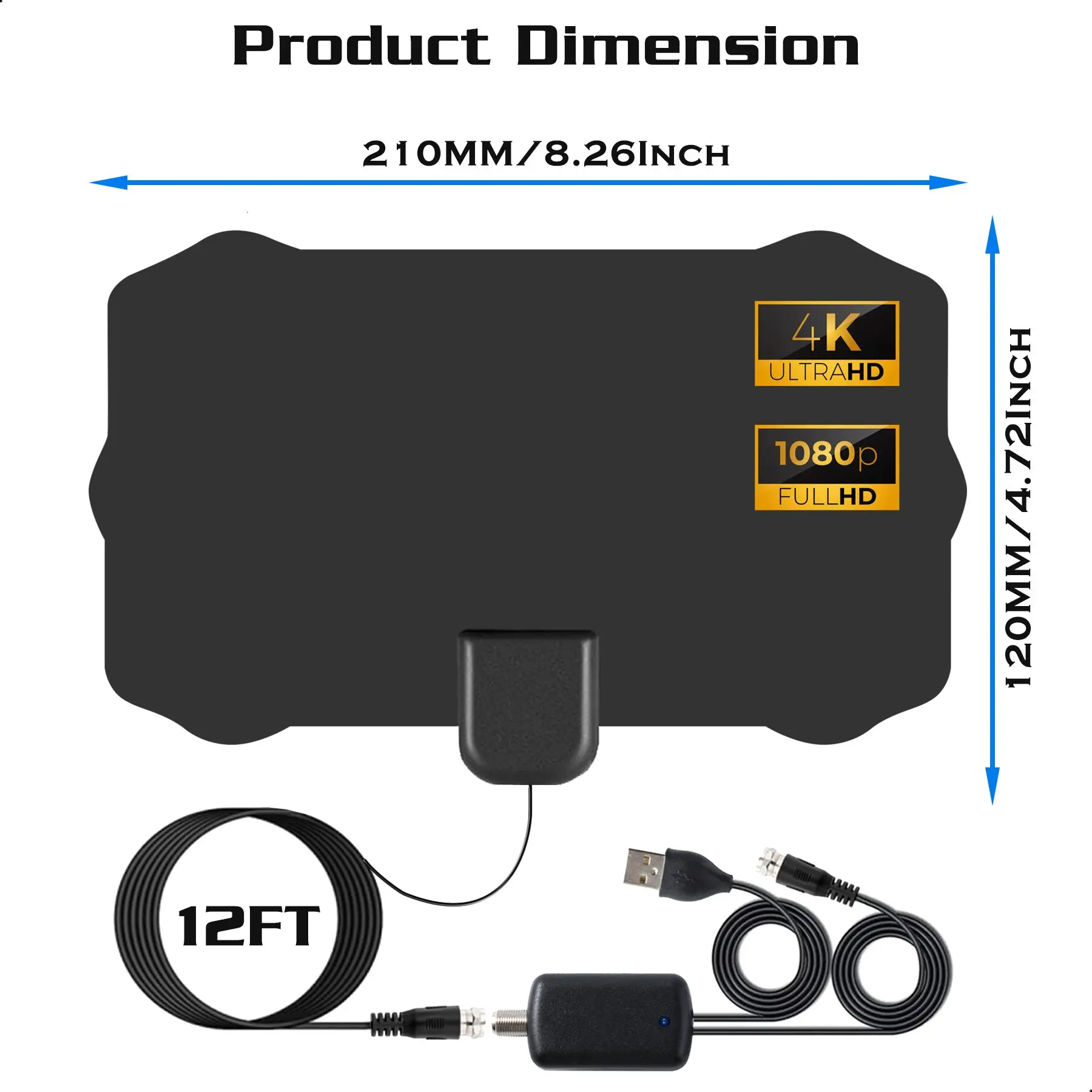 amplified hd digital tv antenna with signal booster amplified hd digital tv antenna with signal booster