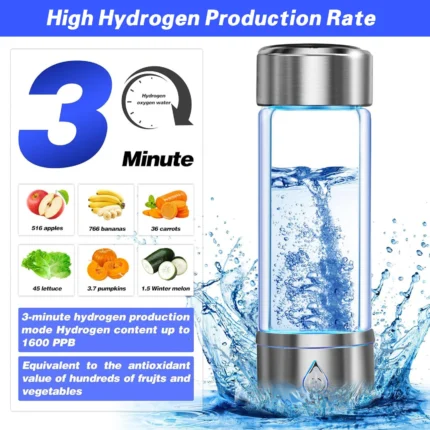3 purpose hydrogen water bottle