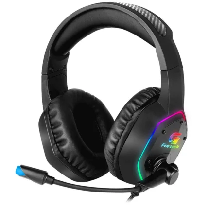 fortrek blackfire rgb gaming headset black